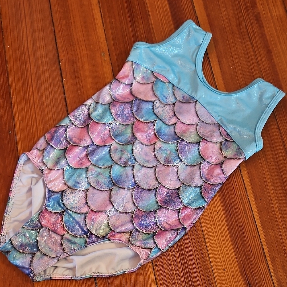 Colorful Mermaid Scale Leotard